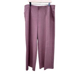 Lane Bryant Journey Pant Size 18 Brown High Rise Wide Leg Pockets Career